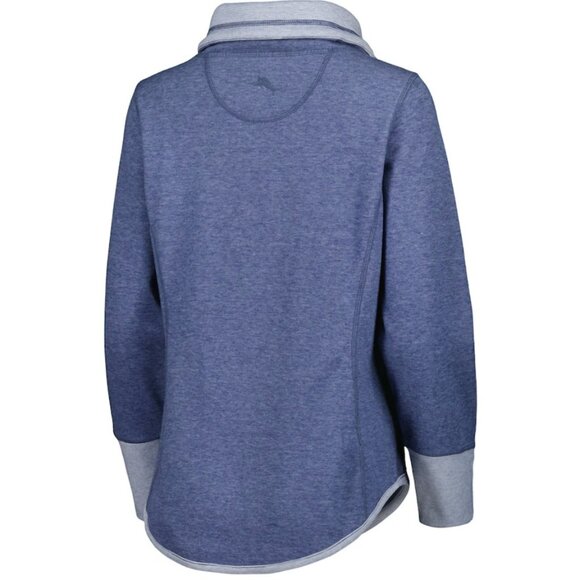 Tommy Bahama Reversible Full Zip  Blue/Gray Women's Sweater   Hight Neck Sz XL - Picture 2 of 11